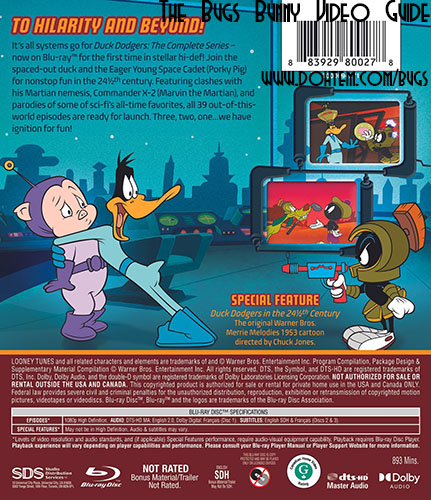Duck Dodgers Back Cover